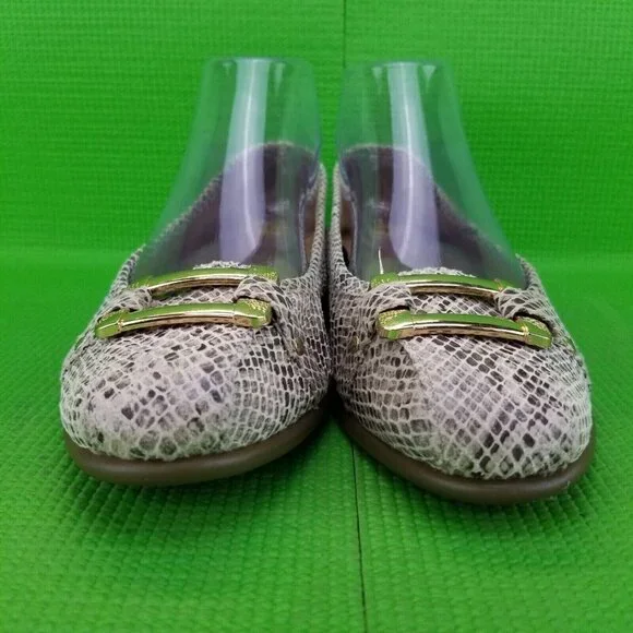 ✅Aerosoles Sherbet Faux Snake-Skin Ballet Flats Women's 9M Slip On Shoes - Picture 14 of 16